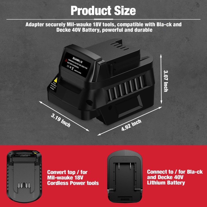 Adaptador de batería BD40MIL18 - Black+Decker Tool Cordless reseña y precio