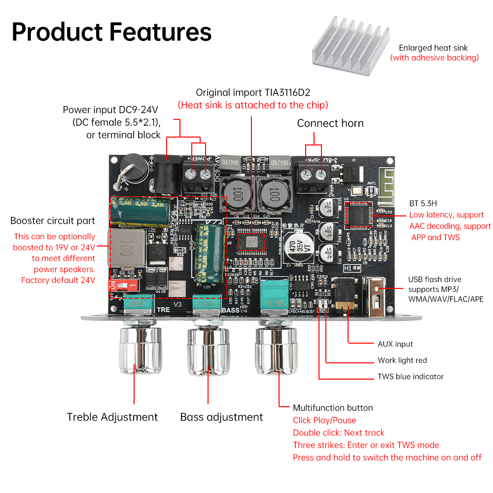 2PCS ZK-1001U Placa amplificad - Diy Electronics Cabinet reseña y precio